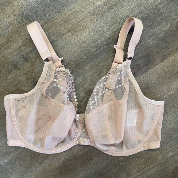 Elomi Matilda Plunge Bra Size 38I Pink Convertible Straps Underwire Lingerie - Picture 2 of 8